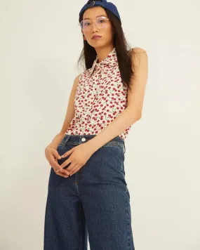 Camisa Xantik Tirantes White Cherries
