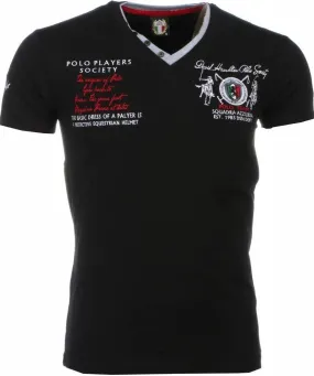 Camisetas - Club Polo Players Camiseta Italiano hombre - Negro